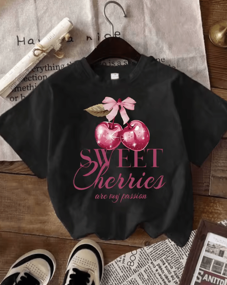 Women’s Summer Printed T-Shirt – Casual Short Sleeve Round Neck Tee – Soft Stretchy Comfy Top for Everyday Wear