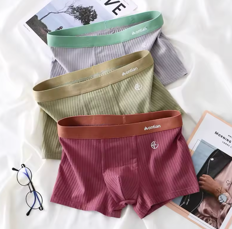 3-Pack Men’s Cotton Boxer Shorts – Breathable Printed Underwear for Men, Comfortable Soft Elastic Waistband, Classic Fit Briefs, Sizes M to 3XL