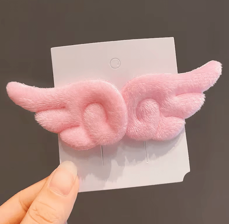 Wing Plush Hairpin Super Cute Angel Children Accessories Girl Hair Clip Barrettes Hairgrip Headdress Headwear Hairclip Ornaments
