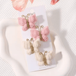 4Pcs/set Cute Baby Girls Knitting Headwear Handmade Crochet Butterfly Alloy Hairs Clips Kids Hairpins Fashion Desgin Headwear