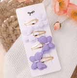 4Pcs/set Cute Baby Girls Knitting Headwear Handmade Crochet Butterfly Alloy Hairs Clips Kids Hairpins Fashion Desgin Headwear