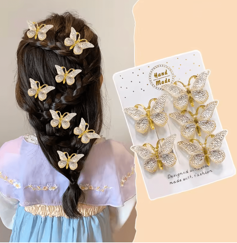 5PCS Cute Sweet Stereoscopic Color Gradient Baby Hairpins Kids Hair Clips Children Headwear Princess Barrette Girls Accessories
