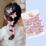 5PCS Cute Sweet Stereoscopic Color Gradient Baby Hairpins Kids Hair Clips Children Headwear Princess Barrette Girls Accessories