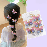 5PCS Cute Sweet Stereoscopic Color Gradient Baby Hairpins Kids Hair Clips Children Headwear Princess Barrette Girls Accessories