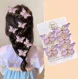 5PCS Cute Sweet Stereoscopic Color Gradient Baby Hairpins Kids Hair Clips Children Headwear Princess Barrette Girls Accessories