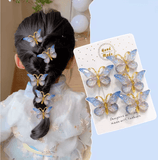 5PCS Cute Sweet Stereoscopic Color Gradient Baby Hairpins Kids Hair Clips Children Headwear Princess Barrette Girls Accessories