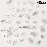 40/80PCS Elegant Hollow Out Hair Rings  For Women Girls DIY Hair Accessories Loc Hair Jewelry for Braids