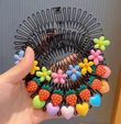 3Pcs Children Y2k Star Colorful Hair Comb Broken Headband Hair Clips Bunny Heart Cute Headdress Princess Girls Hair Accessories