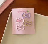 4pcs/set Cute Colorful Geometric Mini Hair Clips For Girls Sweet Hair Ornament Hairpins Barrettes Kids Lovely Hair Accessories