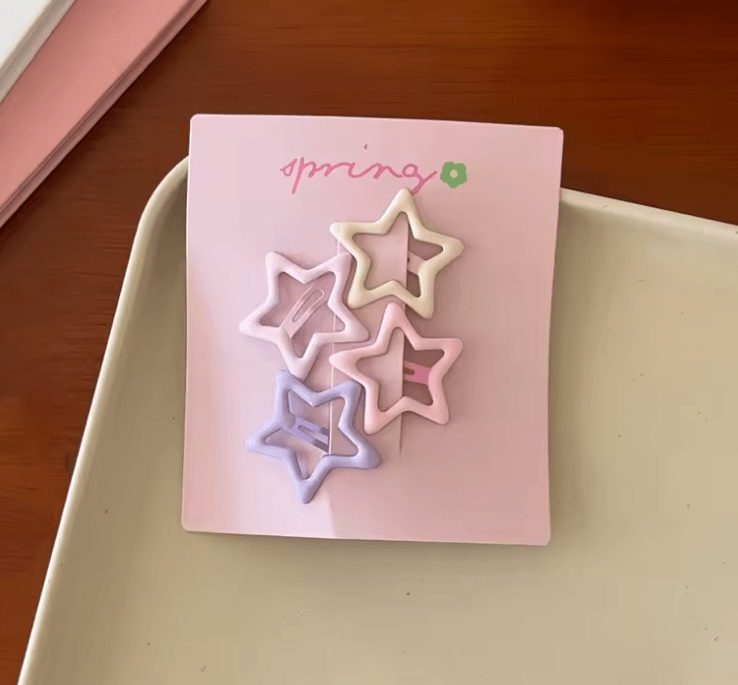 4pcs/set Cute Colorful Geometric Mini Hair Clips For Girls Sweet Hair Ornament Hairpins Barrettes Kids Lovely Hair Accessories