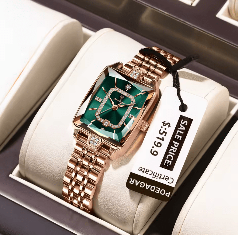 POEDAGAR Luxury Watch For Woman Waterproof Calendar High Quality Ladies Watch Stainless Steel Quartz Women's Watches Elegant+Box