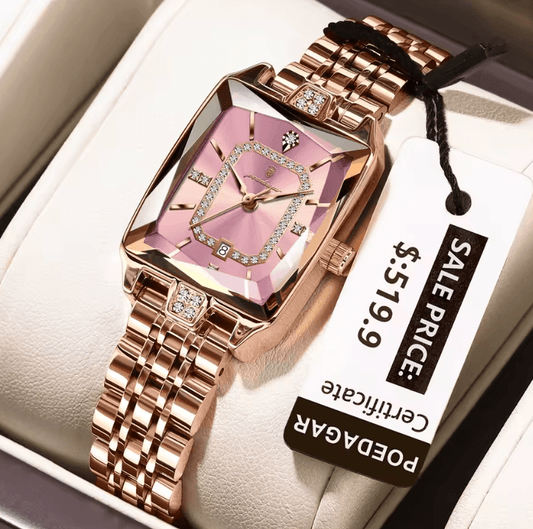 POEDAGAR Luxury Watch For Woman Waterproof Calendar High Quality Ladies Watch Stainless Steel Quartz Women's Watches Elegant+Box