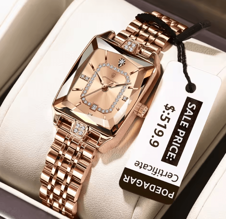 POEDAGAR Luxury Watch For Woman Waterproof Calendar High Quality Ladies Watch Stainless Steel Quartz Women's Watches Elegant+Box