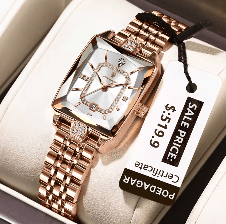 POEDAGAR Luxury Watch For Woman Waterproof Calendar High Quality Ladies Watch Stainless Steel Quartz Women's Watches Elegant+Box