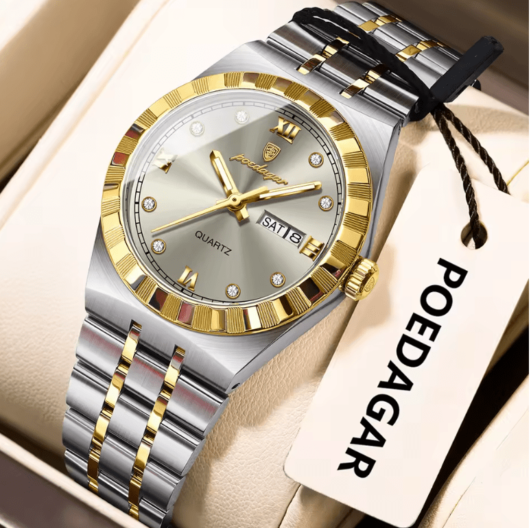 POEDAGAR Luxury Original Ladies Watch Luminous Waterproof Week Date Woman Wristwatch Stainless Steel Women Quartz Watches Female