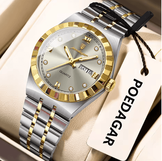 POEDAGAR Luxury Original Ladies Watch Luminous Waterproof Week Date Woman Wristwatch Stainless Steel Women Quartz Watches Female
