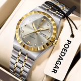POEDAGAR Luxury Original Ladies Watch Luminous Waterproof Week Date Woman Wristwatch Stainless Steel Women Quartz Watches Female