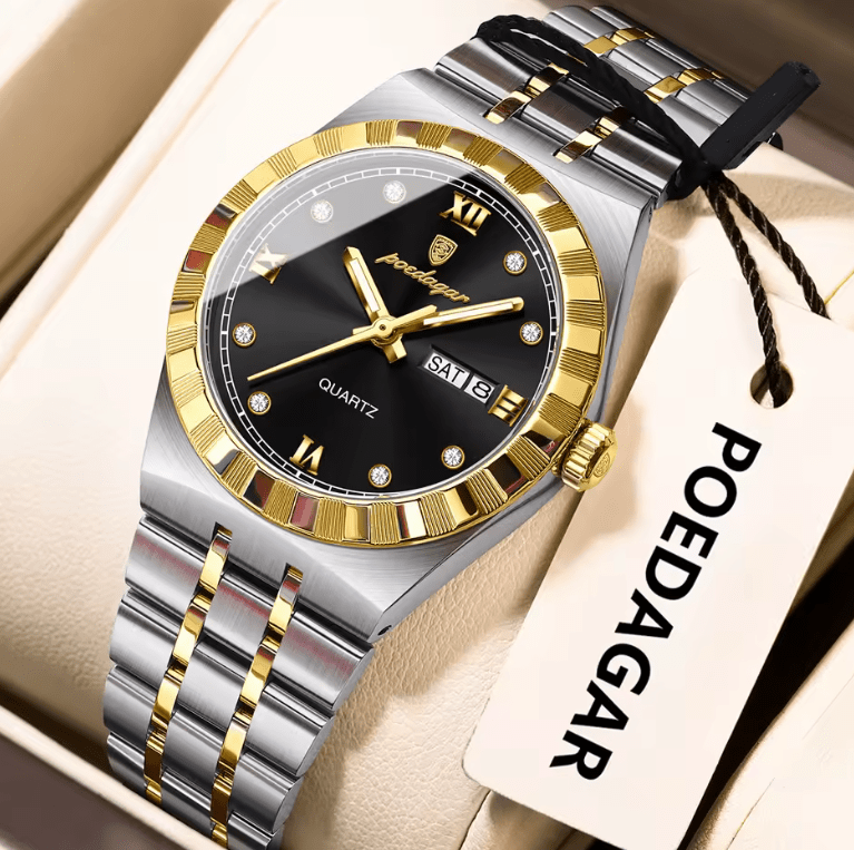 POEDAGAR Luxury Original Ladies Watch Luminous Waterproof Week Date Woman Wristwatch Stainless Steel Women Quartz Watches Female