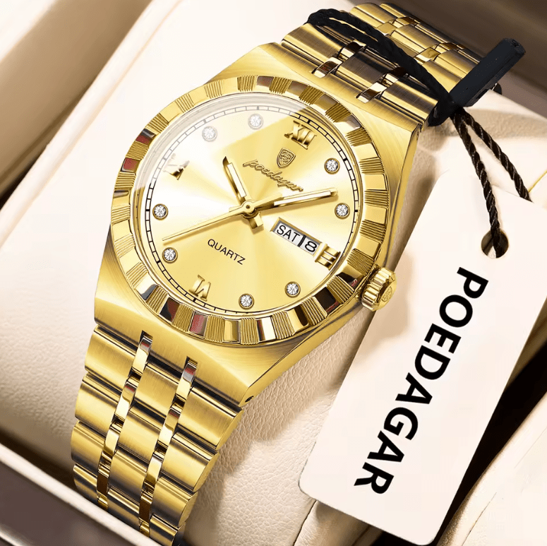 POEDAGAR Luxury Original Ladies Watch Luminous Waterproof Week Date Woman Wristwatch Stainless Steel Women Quartz Watches Female