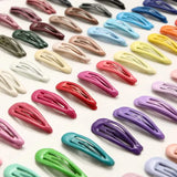 Colorful Waterdrop Hair Clips for Girls (10–40 Pack)