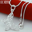 Sterling Silver Butterfly Pendant Necklace (18–30 in)