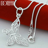 Sterling Silver Butterfly Pendant Necklace (18–30 in)