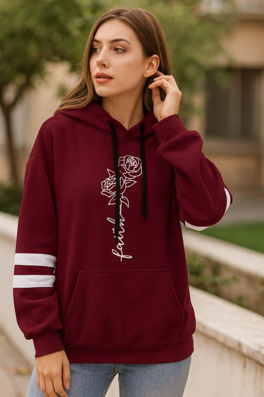 Women's High-Quality Hooded Sweatshirt – Cozy Long-Sleeve Pullover