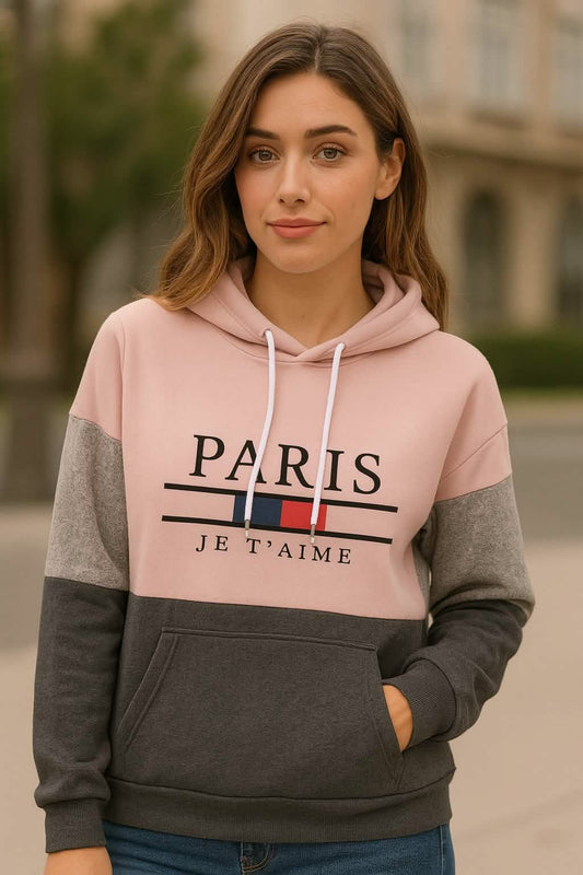Women's Casual Sporty Hoodie – Paris-Inspired Autumn/Winter Fashion