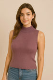 AOSSVIAO Women's Knitted Tank Top - Slim Fit Sleeveless Pullover Sweater for Summer, Spring & Fall