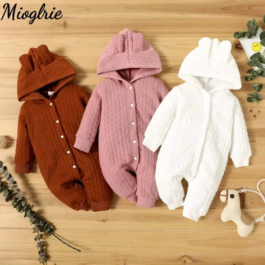 Newborn Hooded Romper with Cute Ears (0–18M)