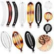 12-Pack Banana Hair Clips, Large Double Comb Ponytail Holders