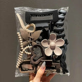 11-Piece Frosted Hair Claw Clips Set for Women