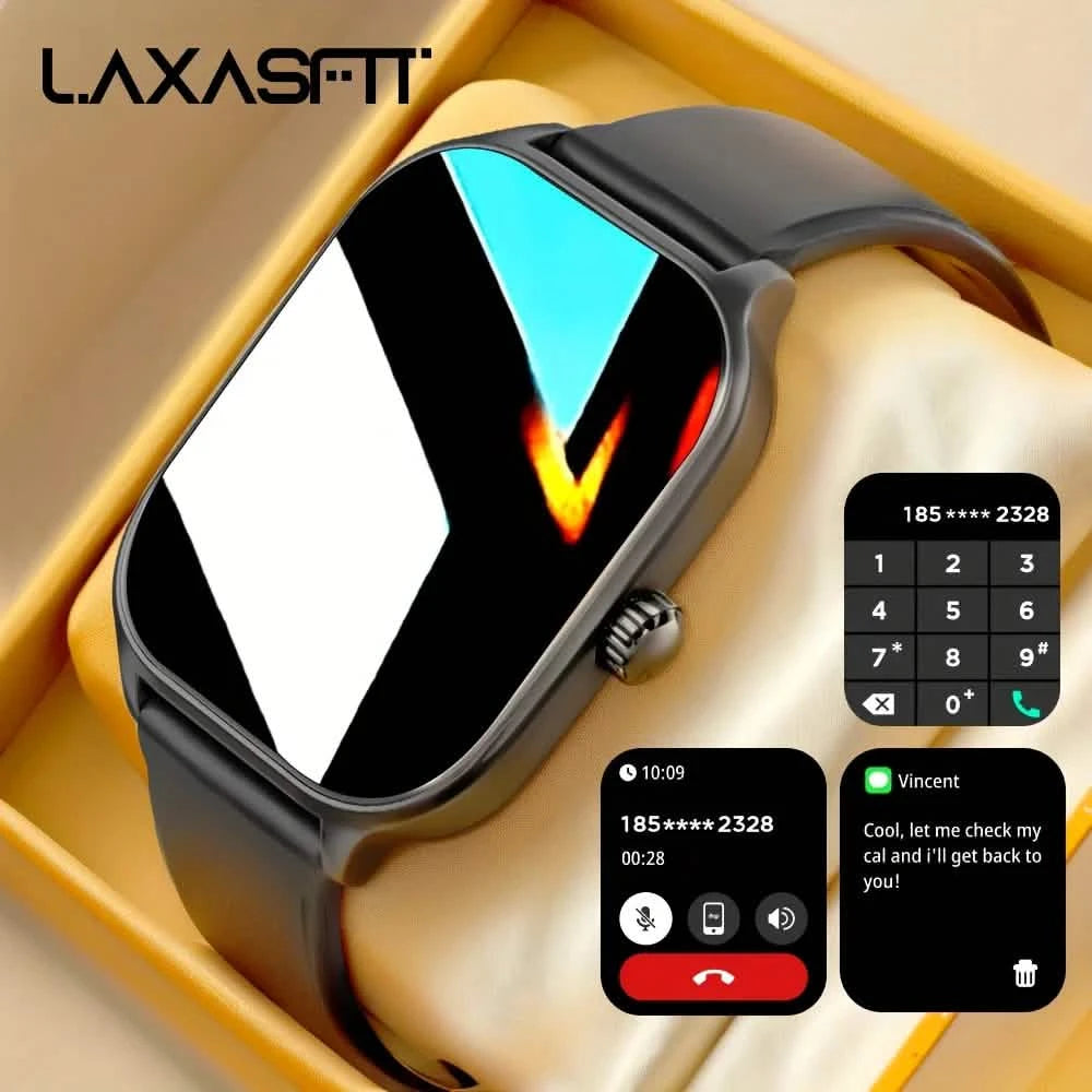 LAXASFIT H9 Smartwatch with Bluetooth Calls & Custom Faces