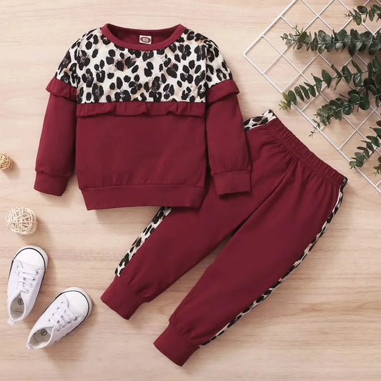 Baby Leopard Print Long-Sleeve Set (0-2 Years)