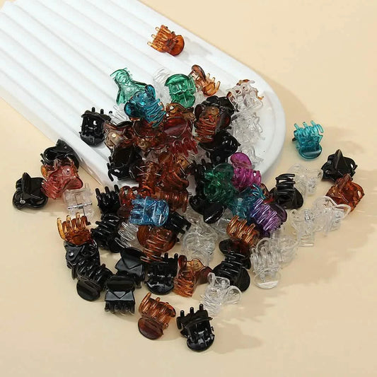 30-Pack Mini Colorful Hair Claw Clips (1.5 cm)