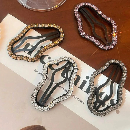 Rhinestone BB Hair Clips, 4-Pack Side Bang Barrettes