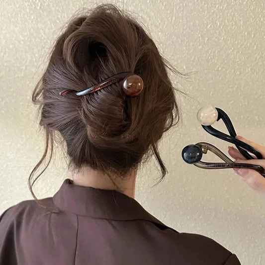Coffee Pearl Claw Hair Clip – Minimalist Shark Clip