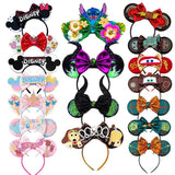 Sequin Mickey Ears Headband with Bow for Kids & Adults