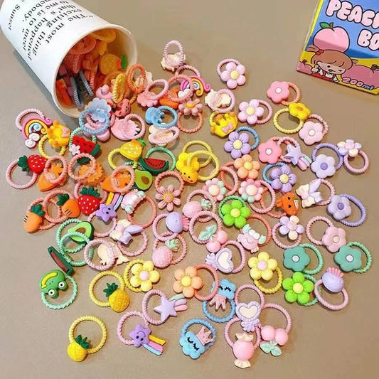 Kids Elastic Hair Ties – Durable, Gentle Hold Scrunchies