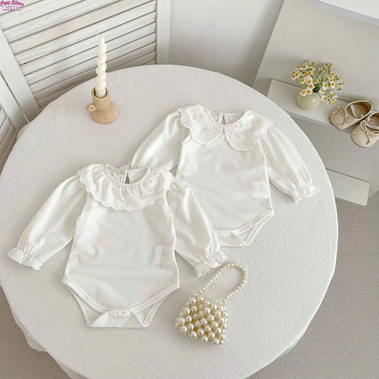Baby Cotton Lace Collar Bodysuit 0-2Y