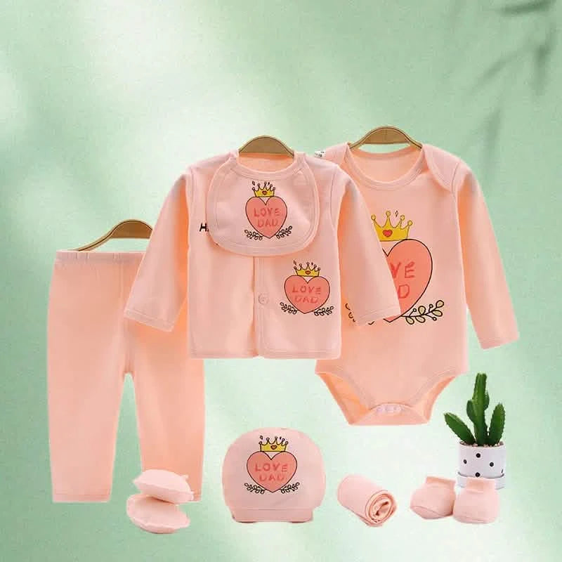 Newborn 10-Piece Unisex Cotton Bodysuit & Pants Set