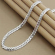 925 Sterling Silver 6mm Side Chain Necklace, 8–24 inch