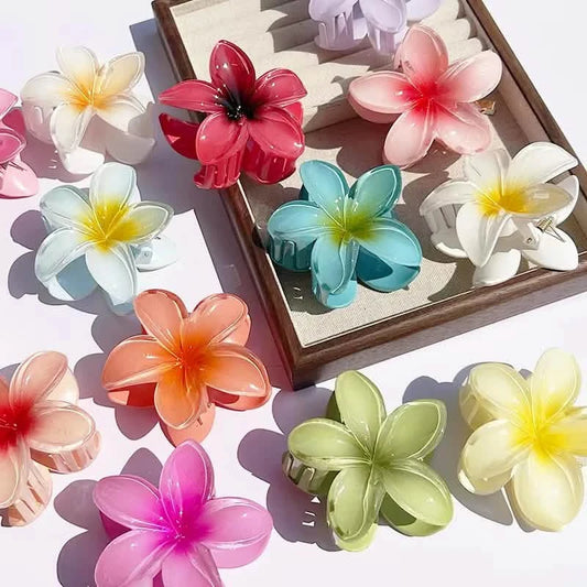 Hawaiian Gradient Flower Hair Claw Clip (Large)