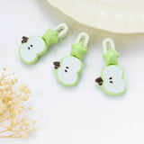 Cute Apple Duckbill Hair Clips (2-Pack) – Green & Red