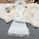 YuooMuoo Women Dress 2026 New Summer Fashion Sexy Openwork Stitching Sleeveless Bodycon Party Dress Korean Lady Beach Vestidos