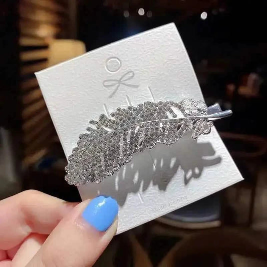 Rhinestone Crystal Rectangle Hair Clips for Weddings