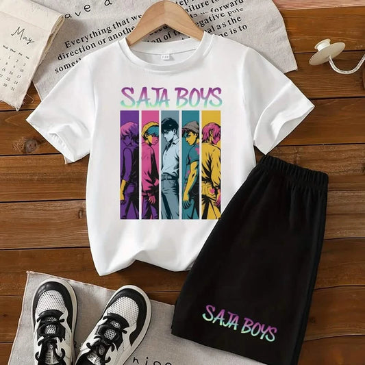 KPOP Demon Hunter Kids T-shirt & Shorts Set