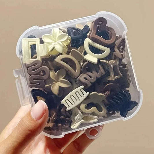 Beige Mini Hair Clips Mixed Pack (5–30 pcs)