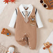 Baby Boy Gentleman Teddy Jumpsuit, 0-18 Months