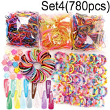 780-Piece Kids Hair Accessories Set – Cute Bands & Scrunchies